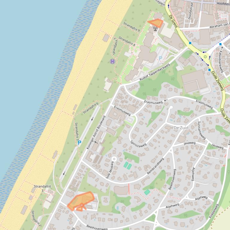 Kaart van postcodegebied 2202BV.