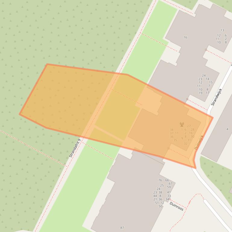 Kaart van postcodegebied 2202BZ.