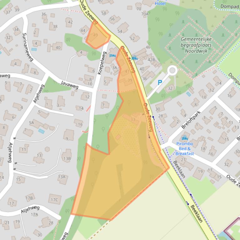 Kaart van postcodegebied 2202CH.