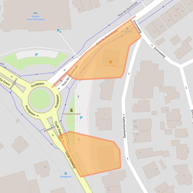 Kaart van postcodegebied 2202CK.