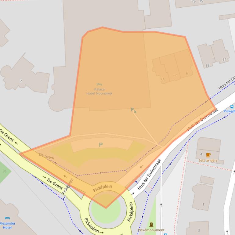 Kaart van postcodegebied 2202CL.