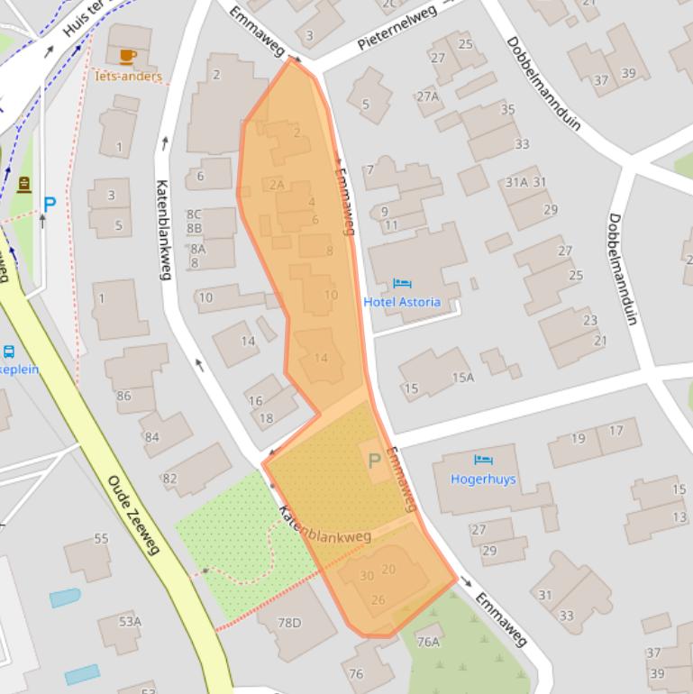 Kaart van postcodegebied 2202CM.