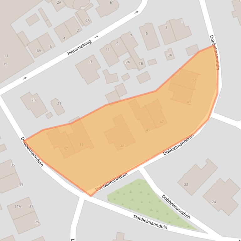 Kaart van postcodegebied 2202CX.