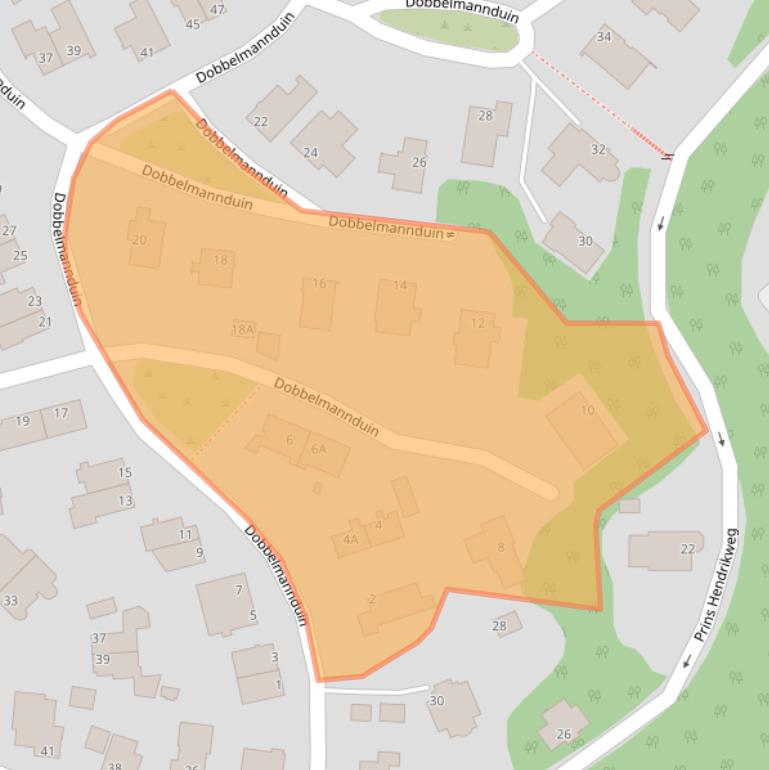 Kaart van postcodegebied 2202CZ.