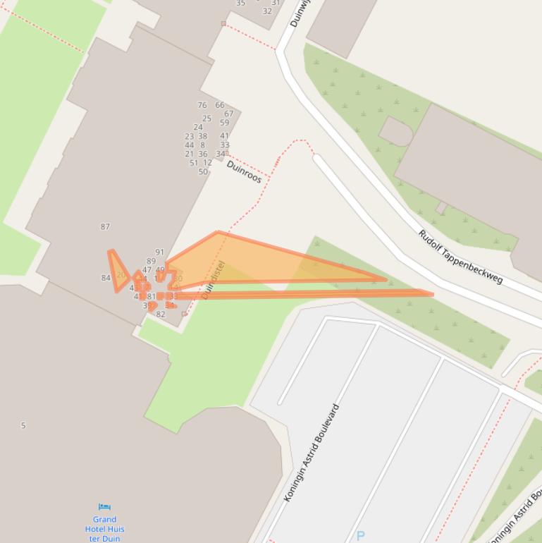 Kaart van postcodegebied 2202DG.