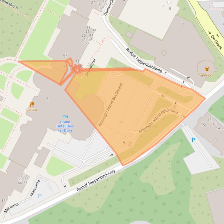 Kaart van postcodegebied 2202DH.