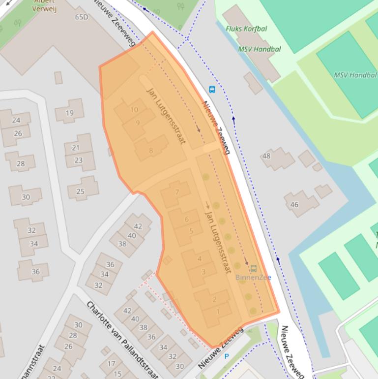 Kaart van postcodegebied 2202DZ.