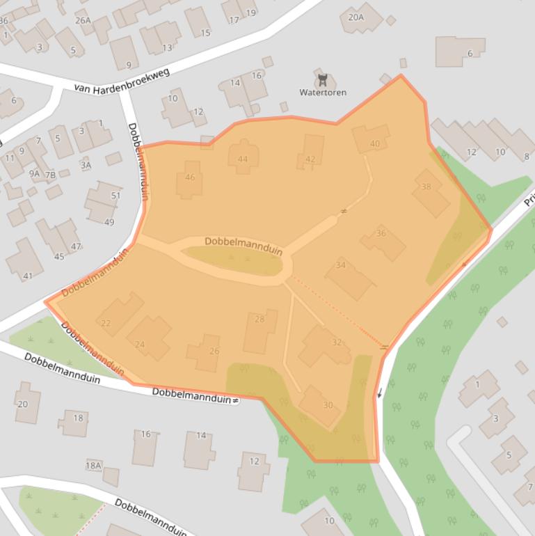 Kaart van postcodegebied 2202EA.