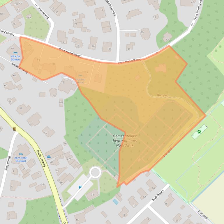 Kaart van postcodegebied 2202EC.