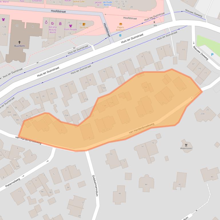 Kaart van postcodegebied 2202ED.