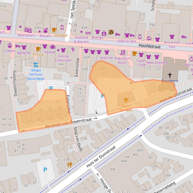 Kaart van postcodegebied 2202EN.