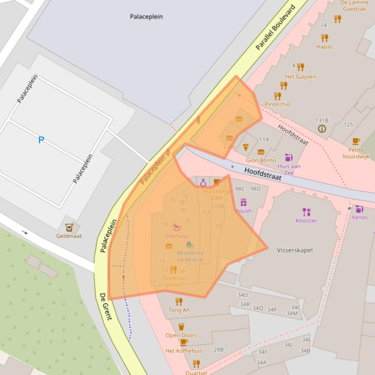 Kaart van postcodegebied 2202ER.