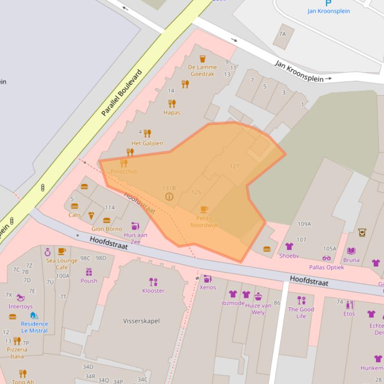 Kaart van postcodegebied 2202EX.