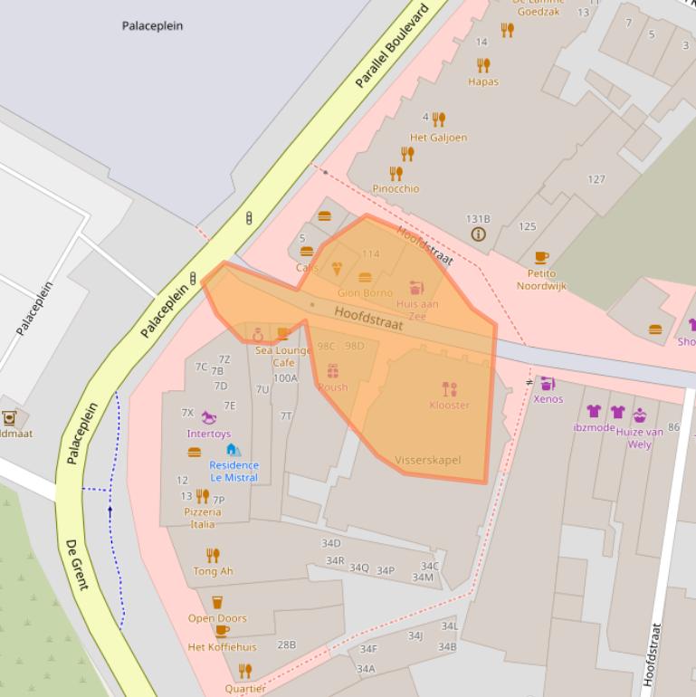 Kaart van postcodegebied 2202EZ.