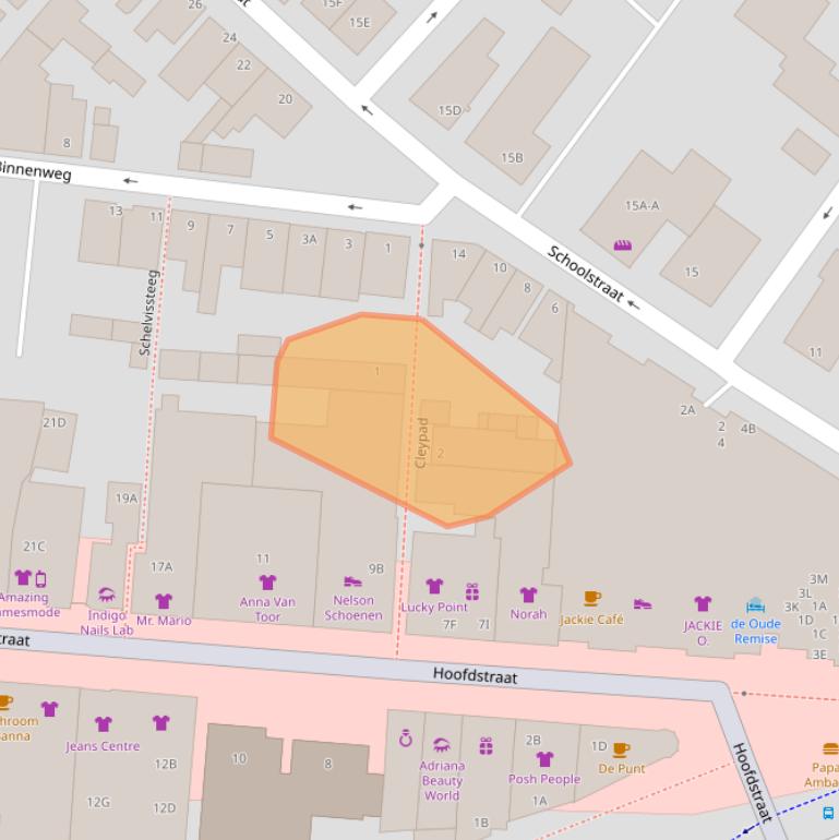 Kaart van postcodegebied 2202GG.