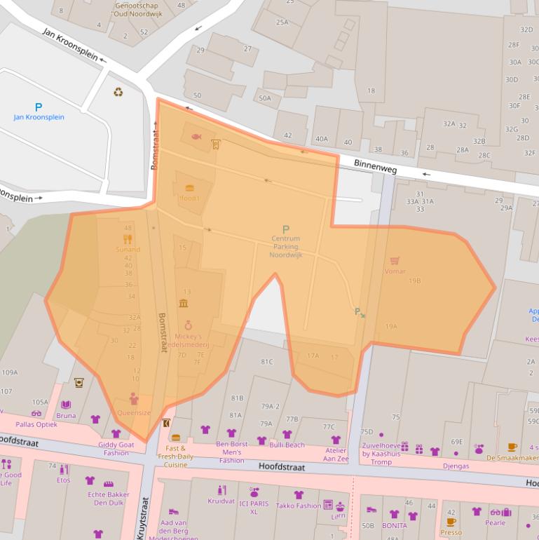Kaart van postcodegebied 2202GH.