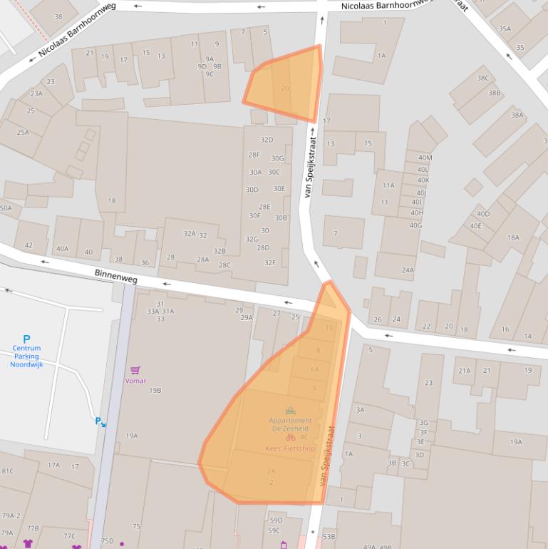 Kaart van postcodegebied 2202GK.