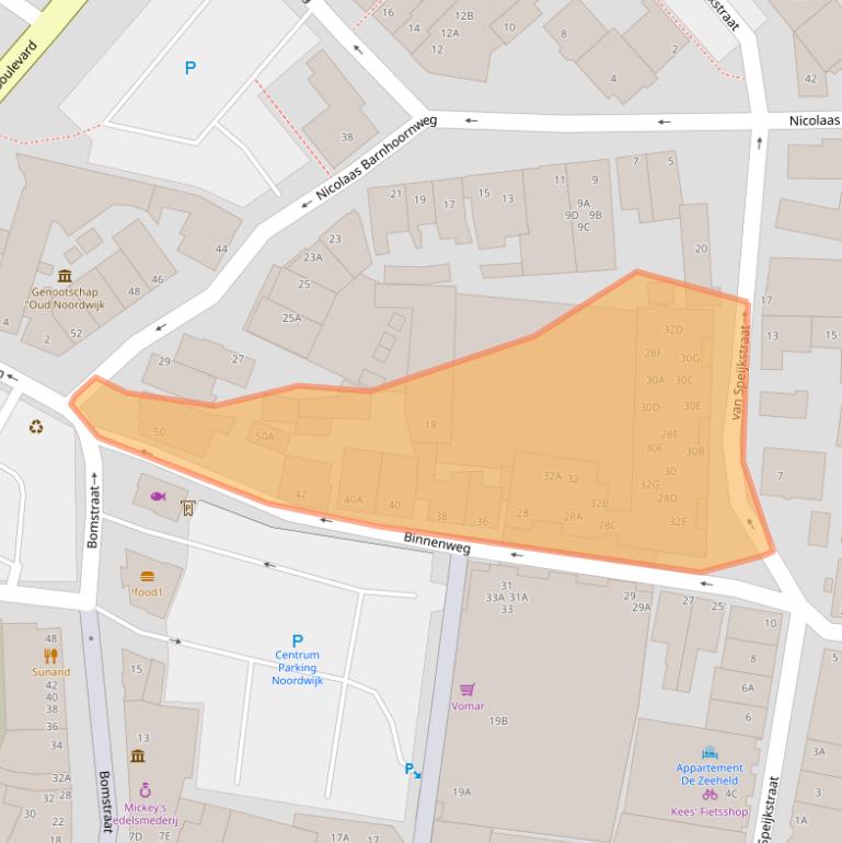 Kaart van postcodegebied 2202GP.