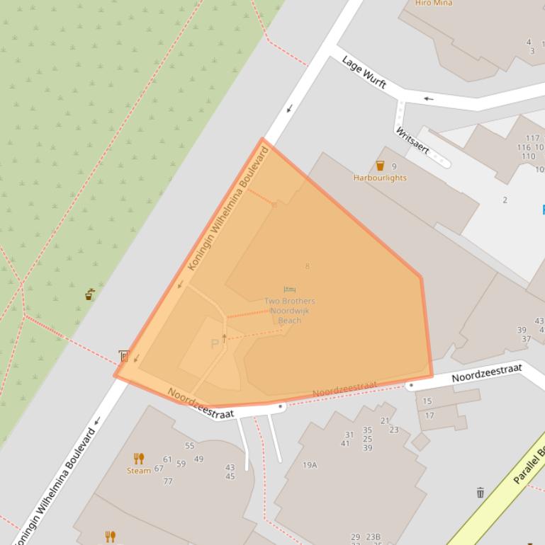 Kaart van postcodegebied 2202GS.