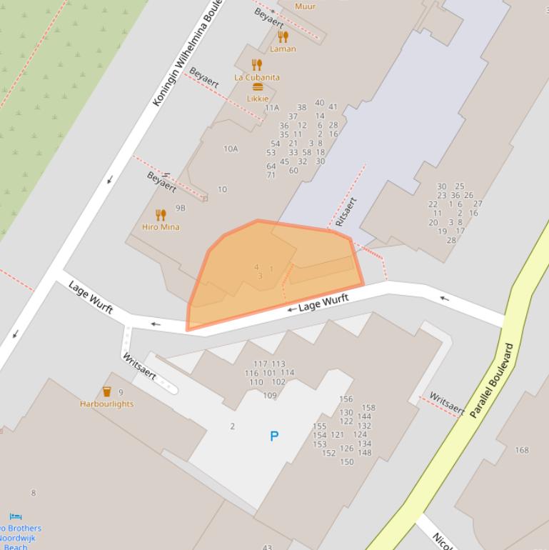 Kaart van postcodegebied 2202GZ.