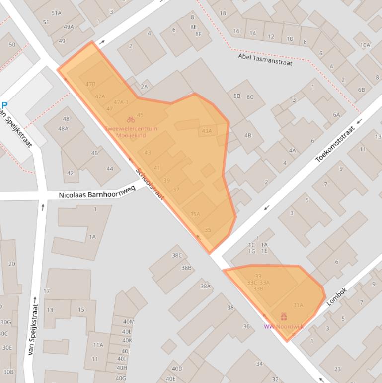 Kaart van postcodegebied 2202HD.