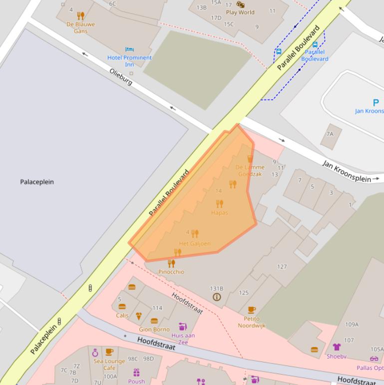 Kaart van postcodegebied 2202HP.