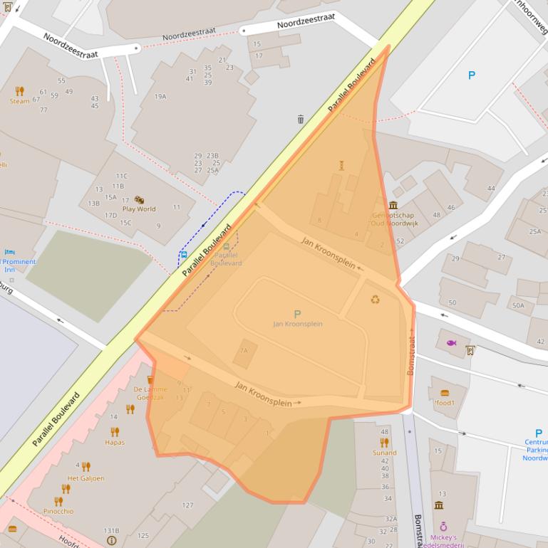 Kaart van postcodegebied 2202JC.