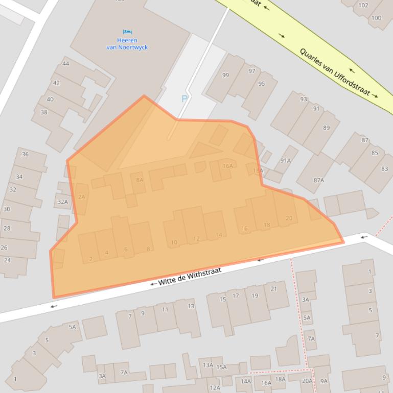 Kaart van postcodegebied 2202JM.