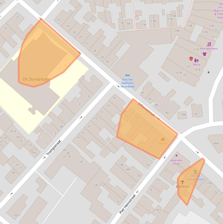 Kaart van postcodegebied 2202KB.