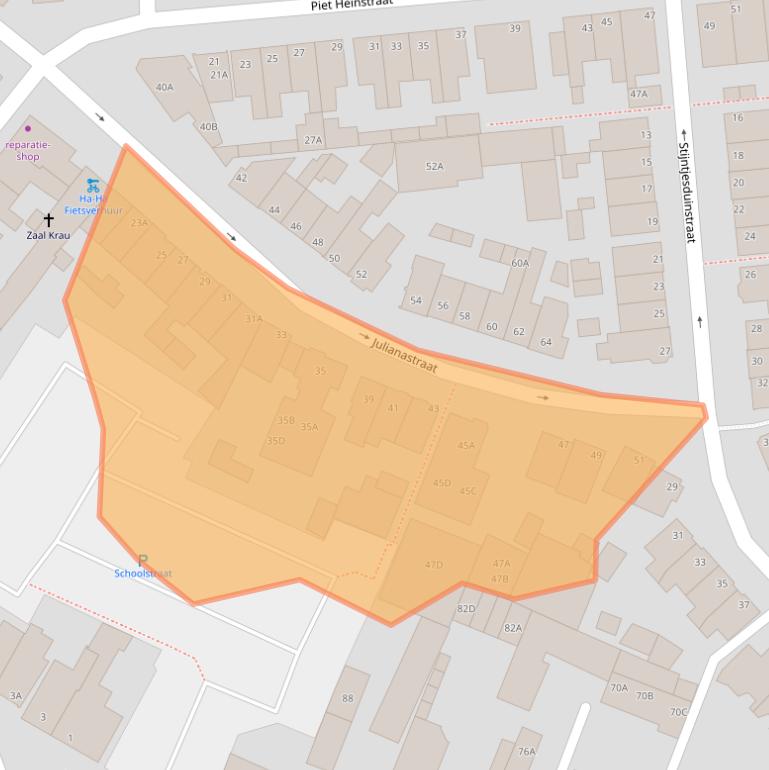 Kaart van postcodegebied 2202KC.