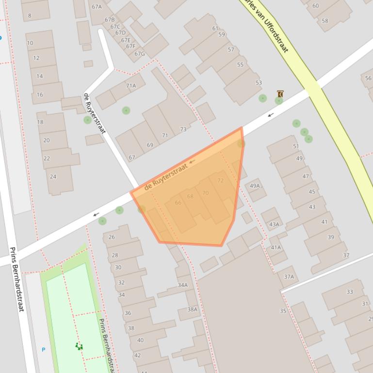 Kaart van postcodegebied 2202KM.