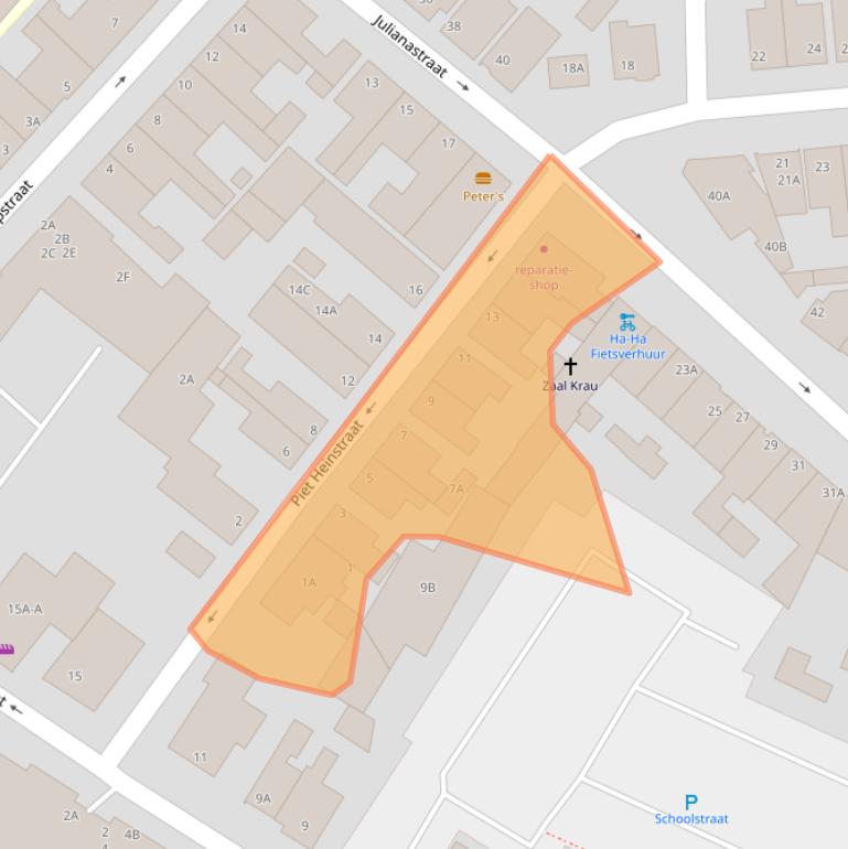 Kaart van postcodegebied 2202KR.