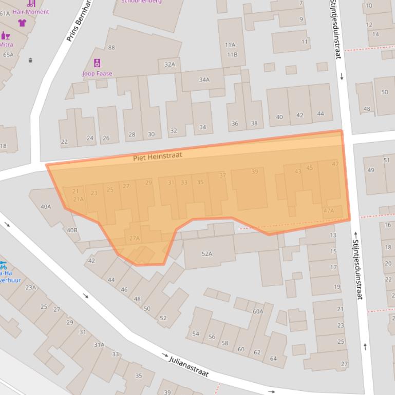 Kaart van postcodegebied 2202KS.