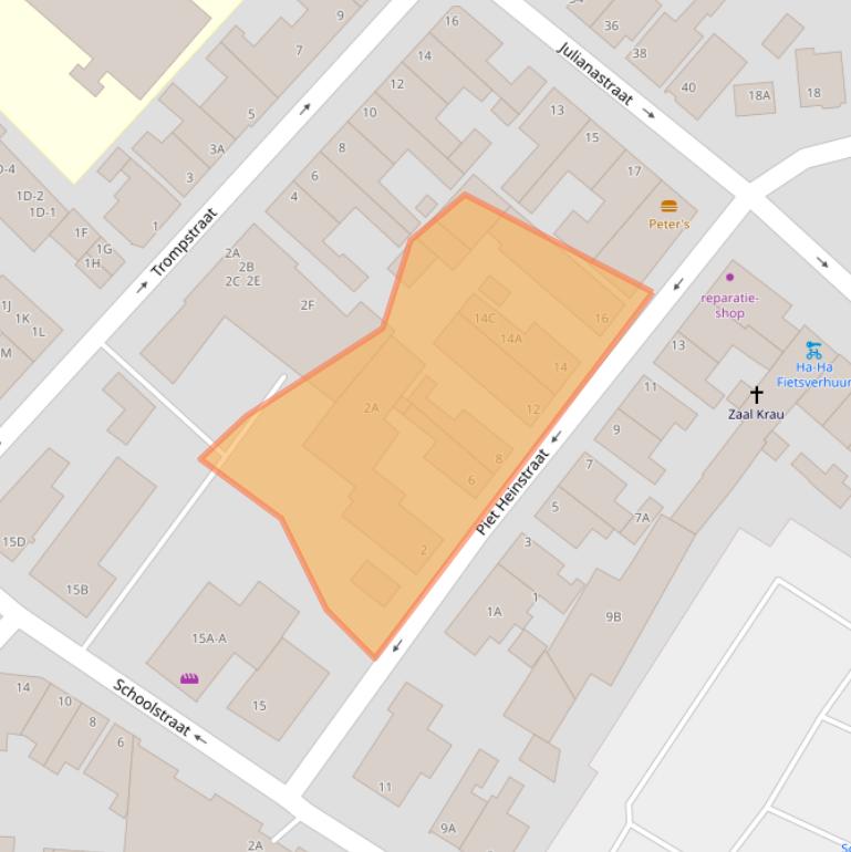 Kaart van postcodegebied 2202KV.