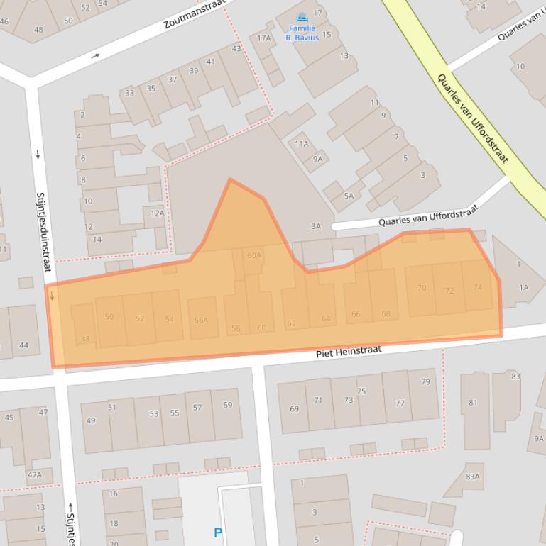 Kaart van postcodegebied 2202KX.