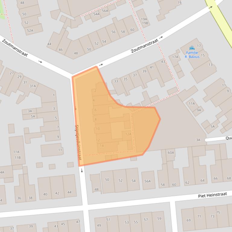 Kaart van postcodegebied 2202LB.
