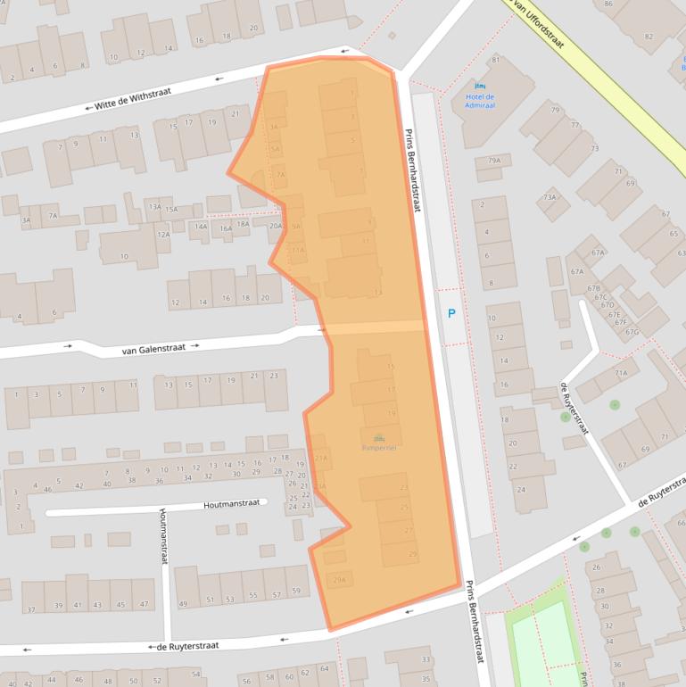 Kaart van postcodegebied 2202LD.