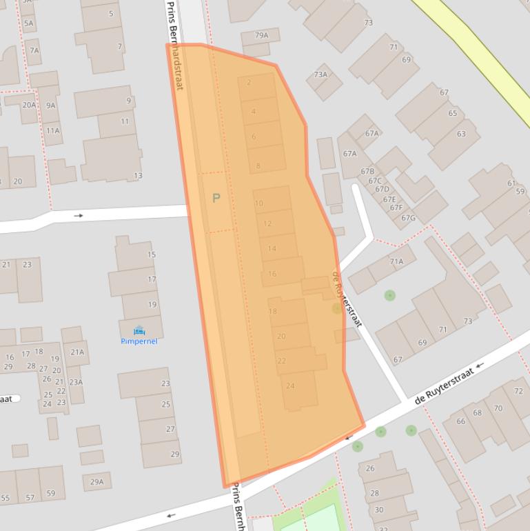Kaart van postcodegebied 2202LH.