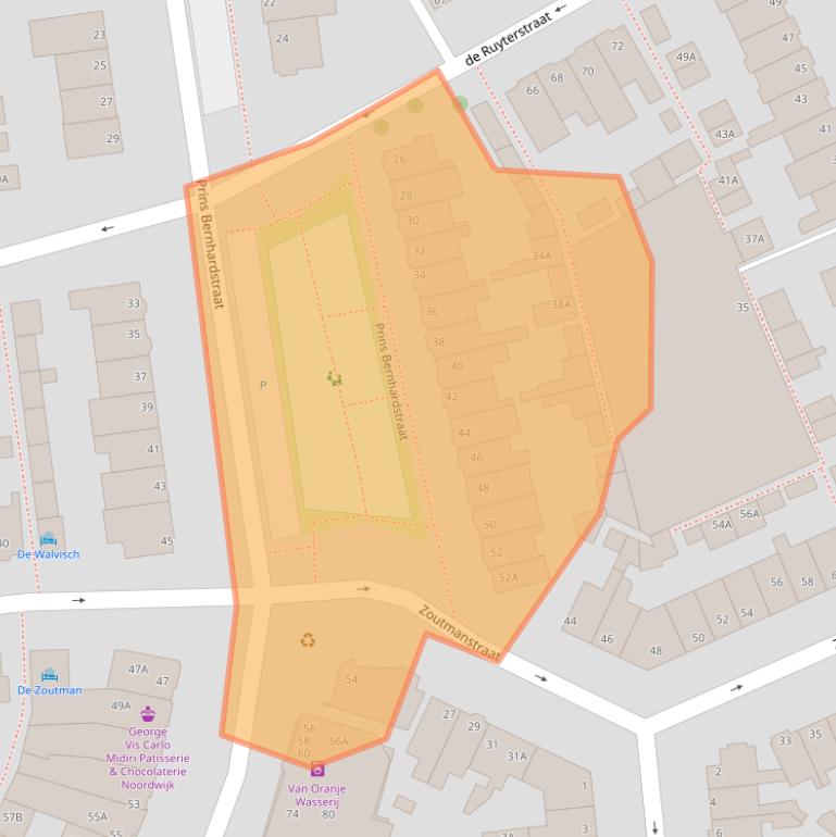 Kaart van postcodegebied 2202LJ.