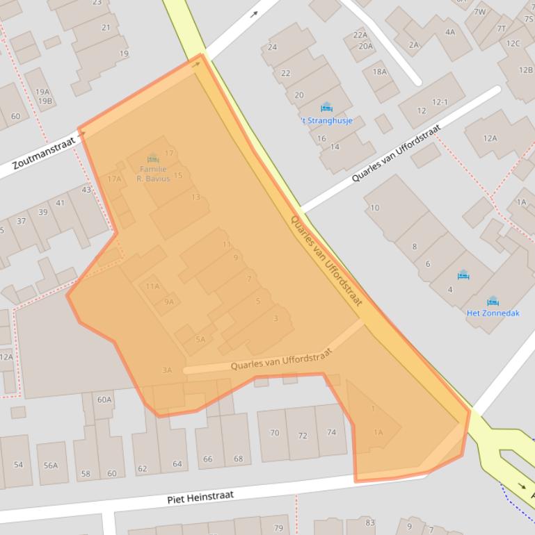 Kaart van postcodegebied 2202NB.