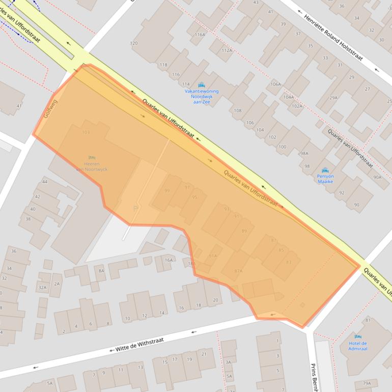 Kaart van postcodegebied 2202NE.