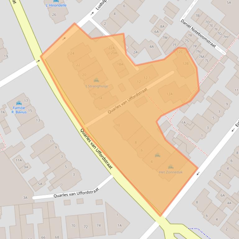 Kaart van postcodegebied 2202NG.