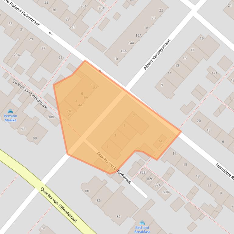 Kaart van postcodegebied 2202NL.