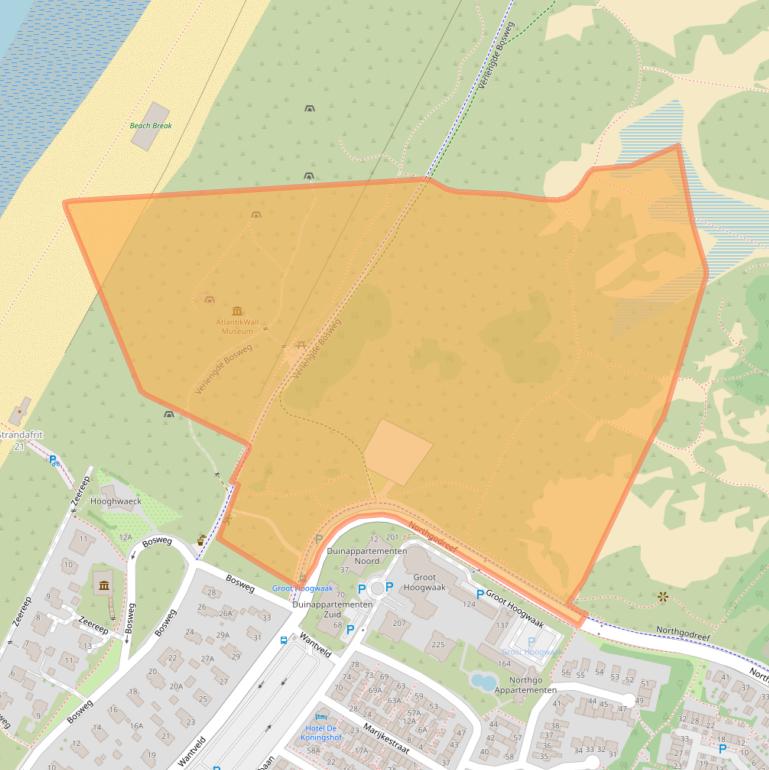 Kaart van postcodegebied 2202NT.