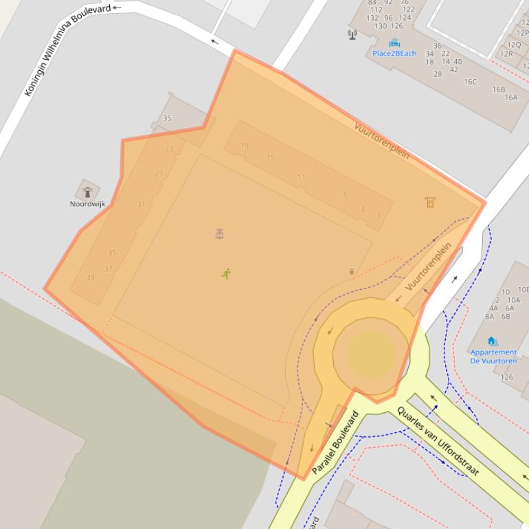 Kaart van postcodegebied 2202PA.