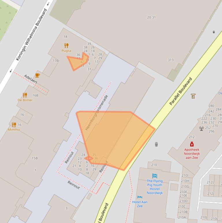 Kaart van postcodegebied 2202PL.