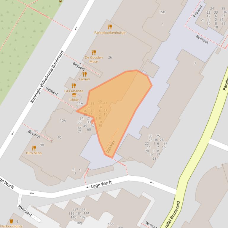 Kaart van postcodegebied 2202PT.