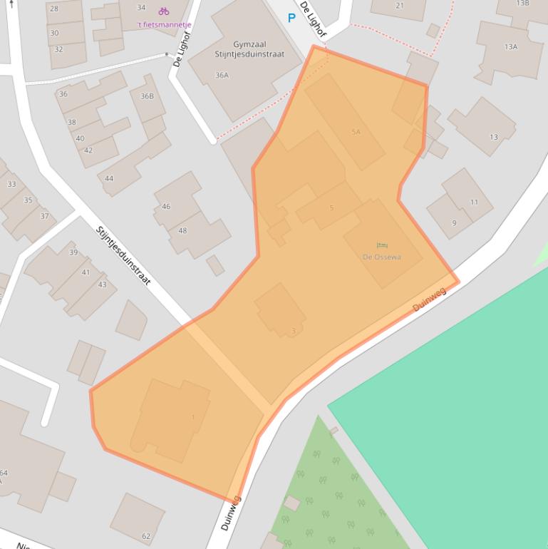 Kaart van postcodegebied 2202RA.