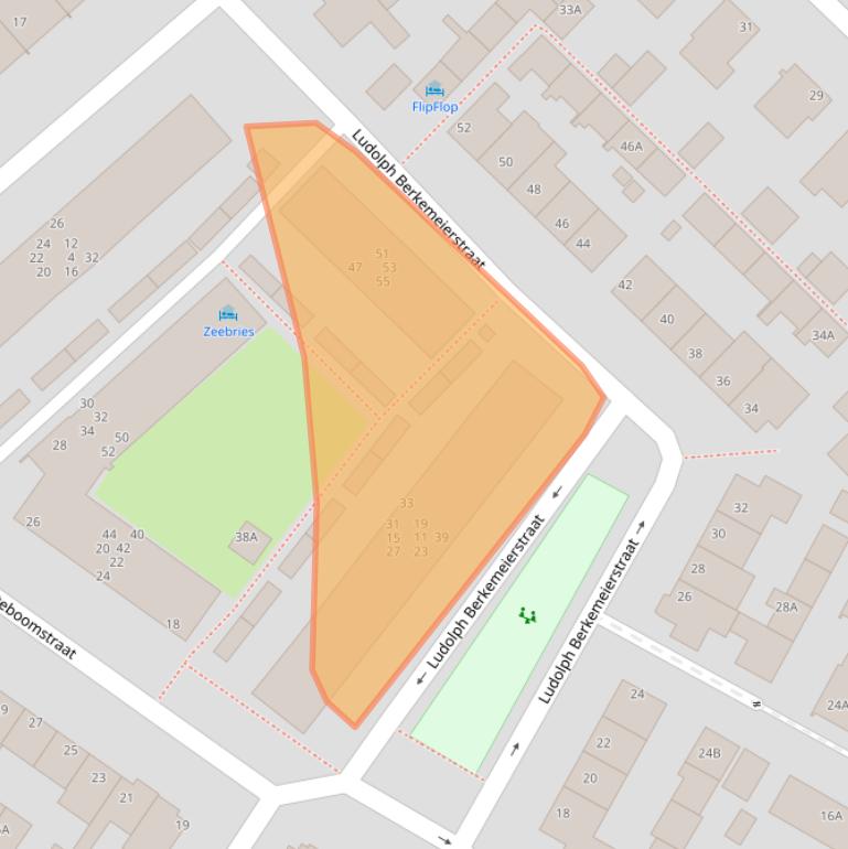 Kaart van postcodegebied 2202RH.