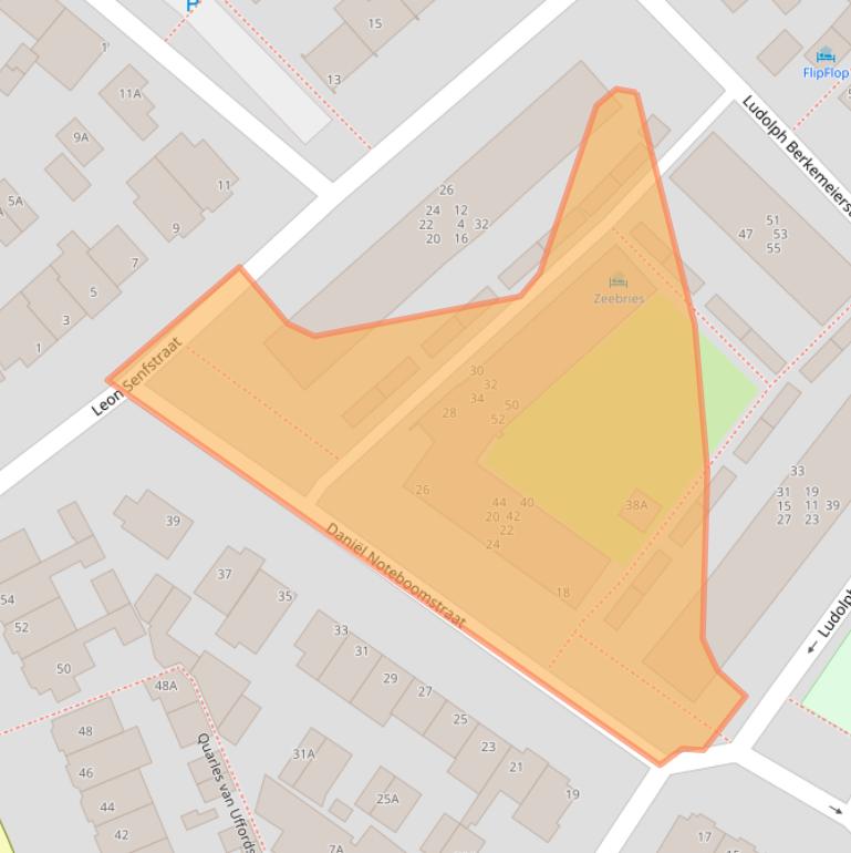 Kaart van postcodegebied 2202RL.